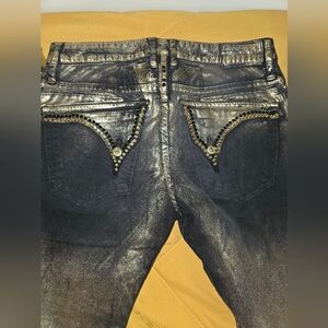 Robin's Jean Black and Gold Studded Jeans